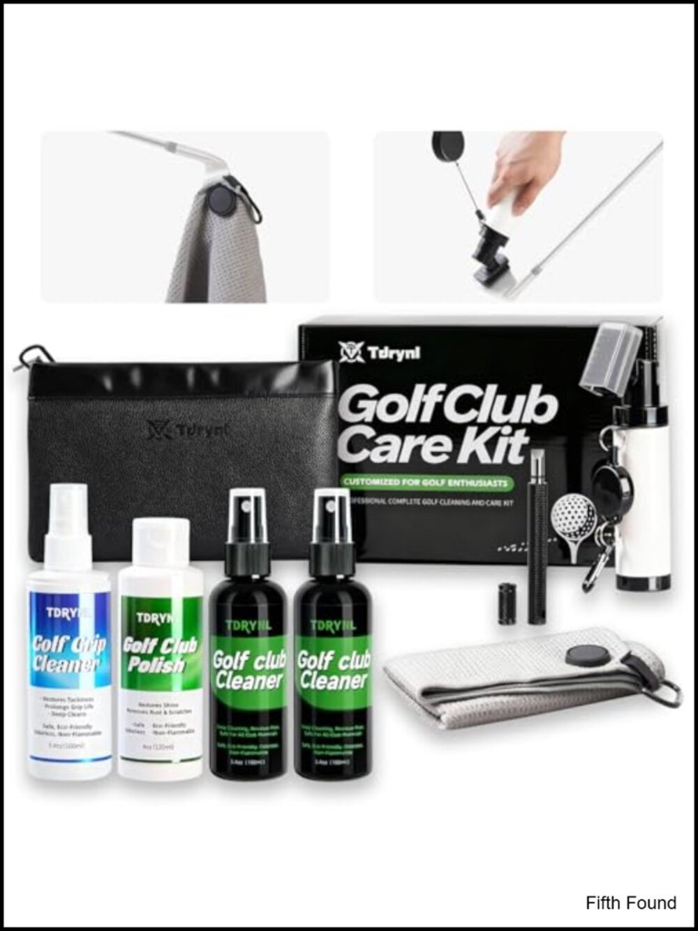 7-Piece Pro Golf Club Cleaning Kit – Restores Clubs, Removes Rust & Scratches